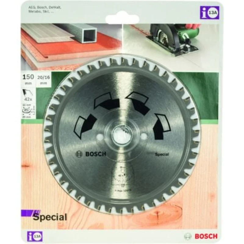 Lame de scie circulaire SPECIAL D 150 mm Diamètre 20 mm Z 42 BOSCH 2609256886 - Bosch Outillages