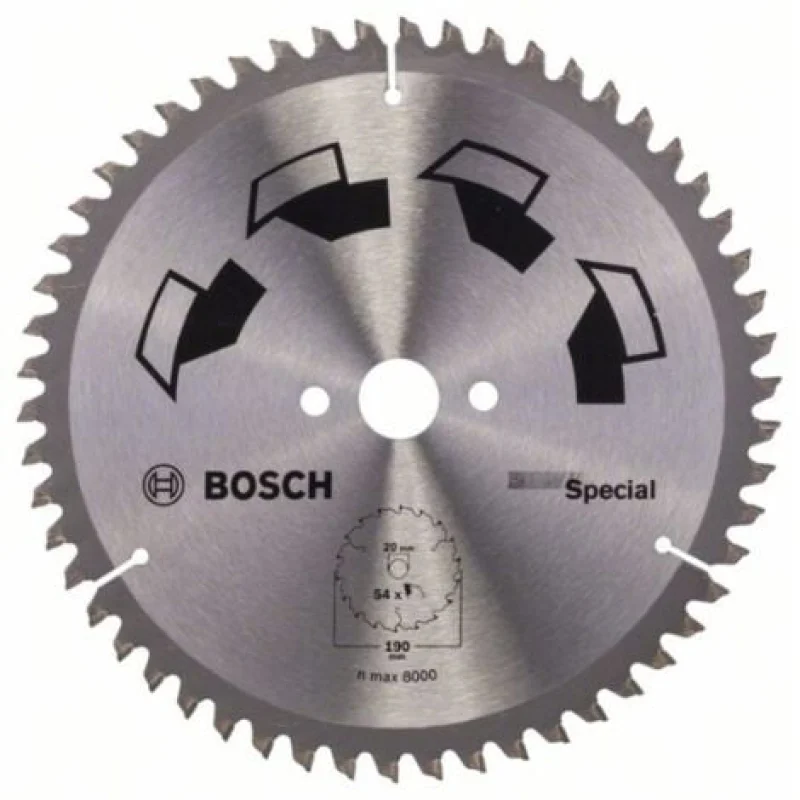 Lame de scie circulaire SPECIAL D 190 mm diamètre 20 mm Z 54 BOSCH 2609256891 - Bosch Outillages