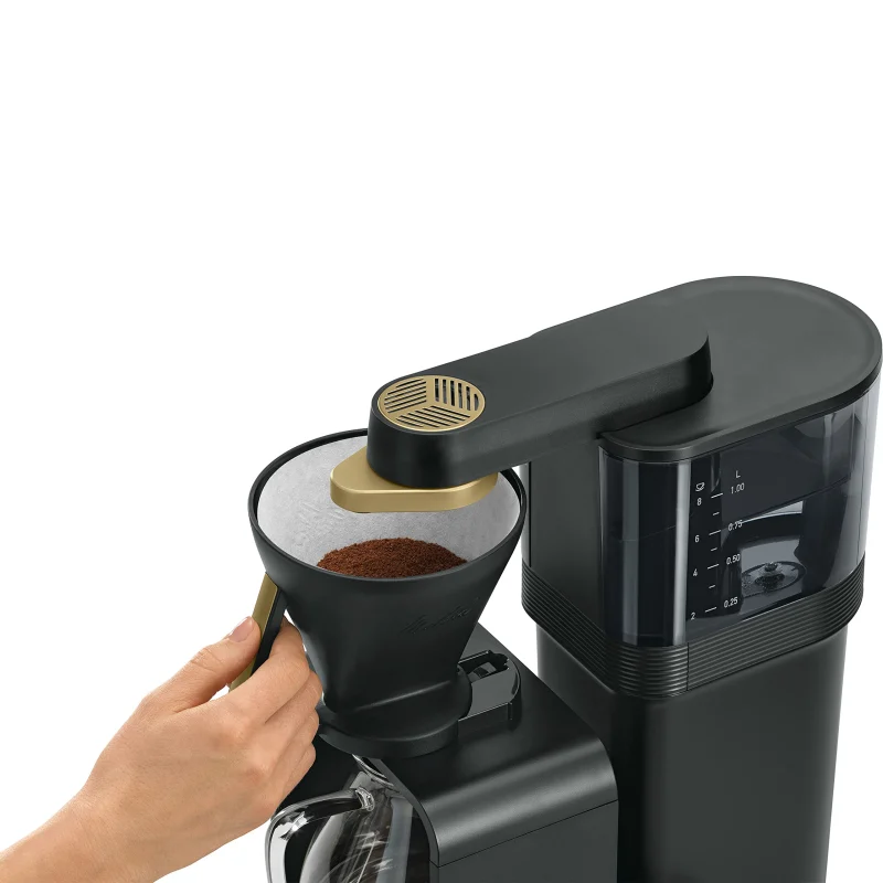Melitta EPOUR Over Cafetière : système d'infusion unique et design innovant Noir/doré - MELITTA FRANCE