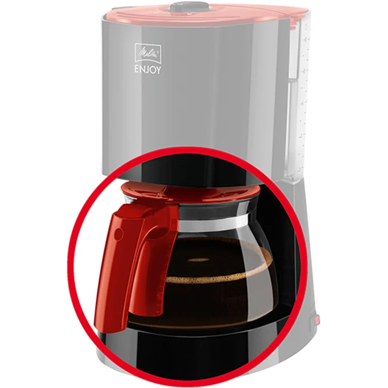 Melitta Verseuse en verre pour Enjoy Verre, noir/rouge - MELITTA FRANCE