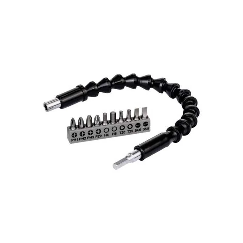 Pack BOSCH 10 Embouts de vissage + Rallonge flexible 300 mm - 2608522377