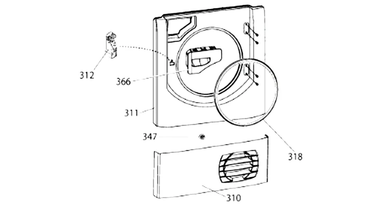 Plinthe (repère 310) d'origine ARISTON HOTPOINT C00512720