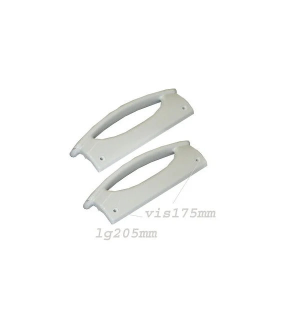 Poignée blanche porte de réfrigérateur Whirlpool 481231019093 - Whirlpool Laden Ignis Baucknecht Radiola Philips