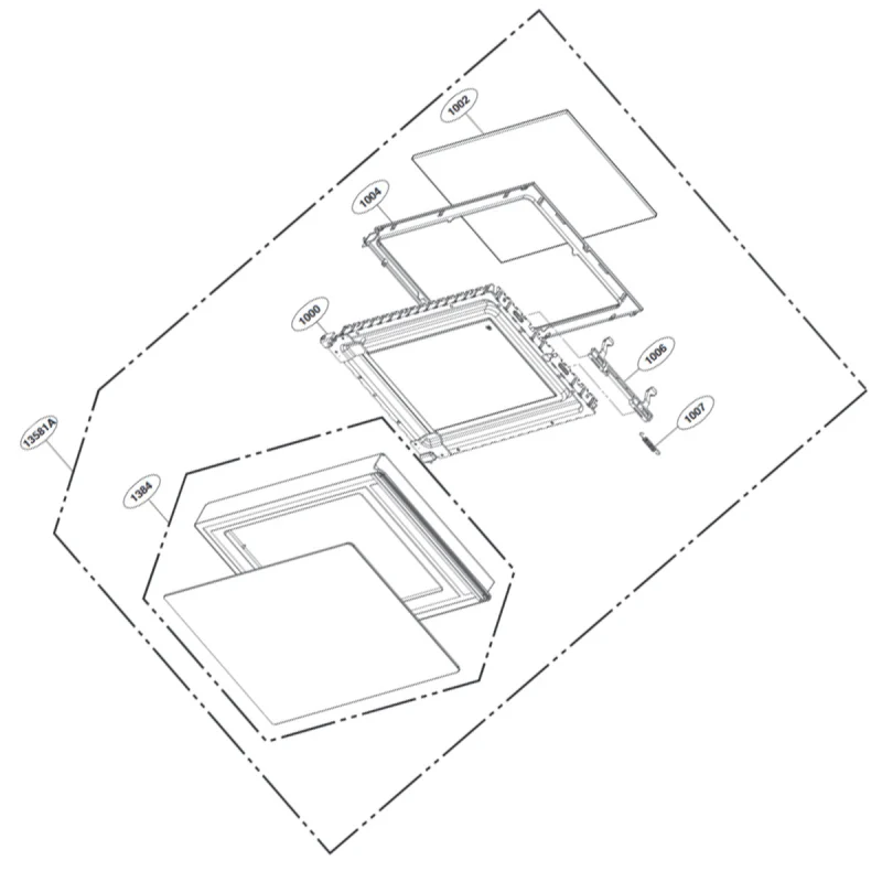 Porte complète repère 13581A LG ADC75446507