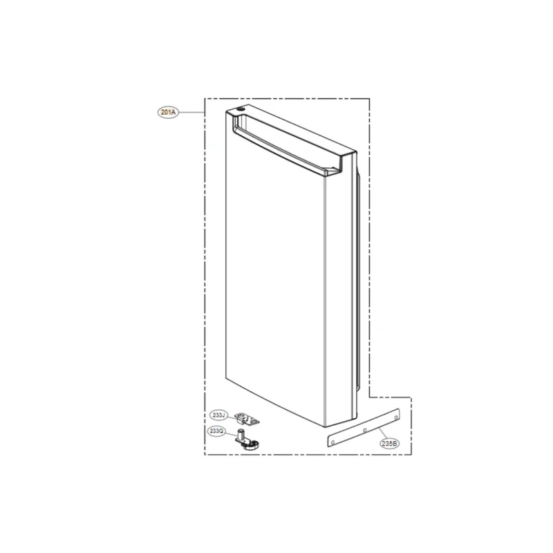 Porte congélateur (repère 201A) LG ADD75017114