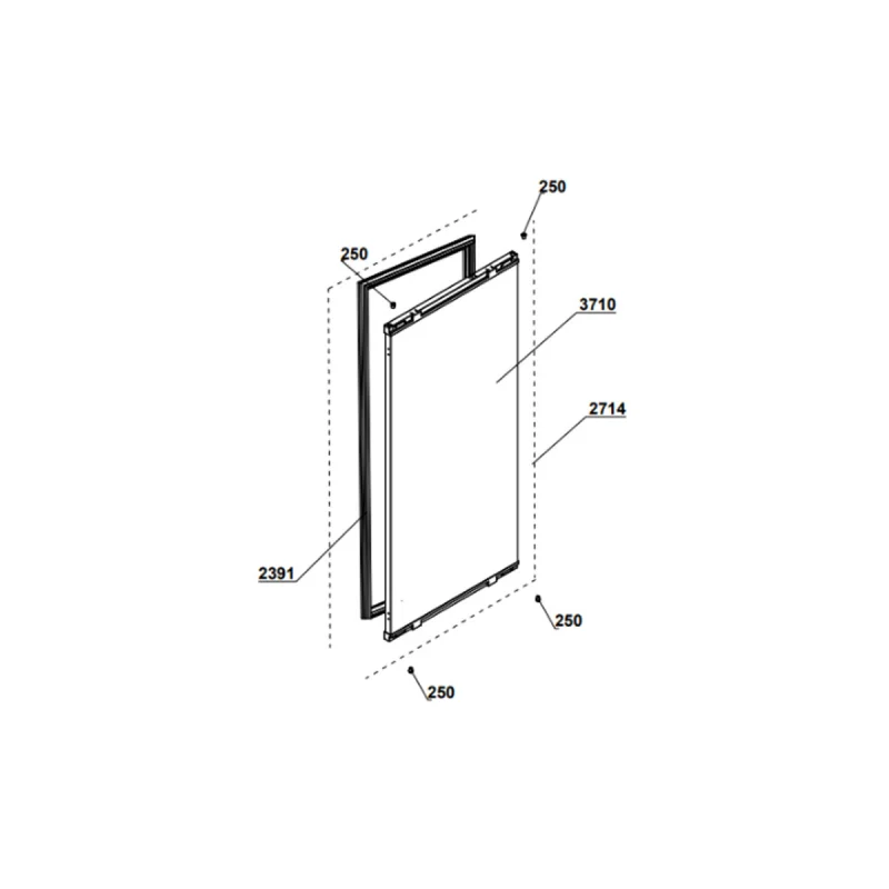 Porte (Partie réfrigérateur) d'origine BEKO 4639460100