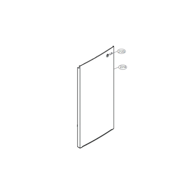 Porte (Partie réfrigérateur, repère 231A) LG ADD76449656