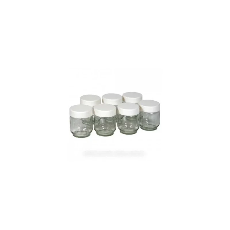 Lot de 9 pots en verre avec couvercle pour Yaourtière LAGRANGE 430301
