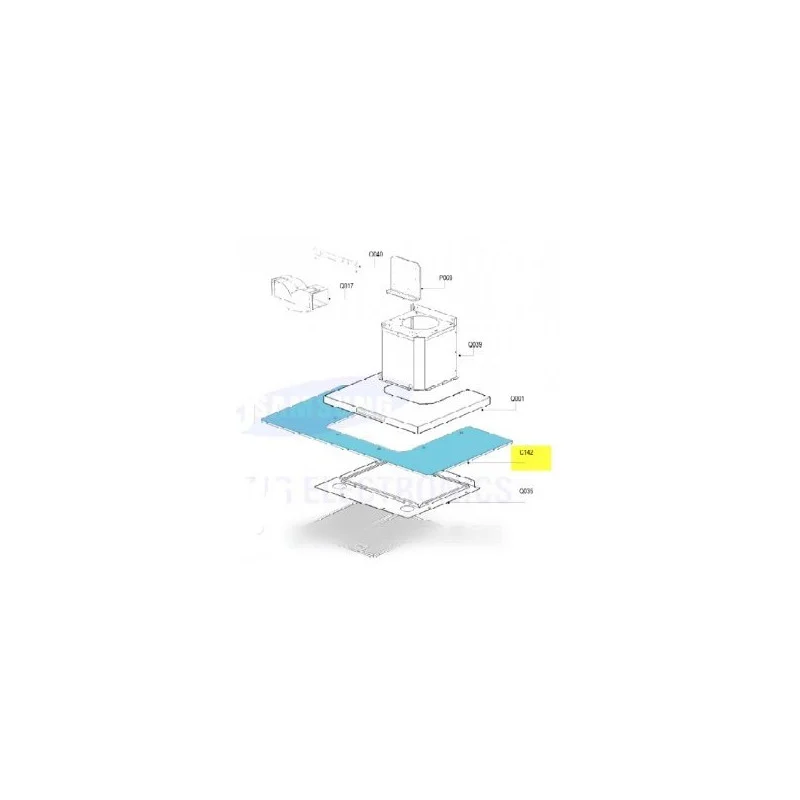 Réflecteur verre hotte pour Hotte SAMSUNG DG8100506A