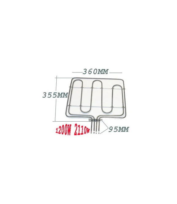 Résistance grill four Rosières 44001353 ATTENTION PAS DE STOCK A CE JOUR , - Candy Rosieres Hoover Zerowatt Otsein Iberna planète