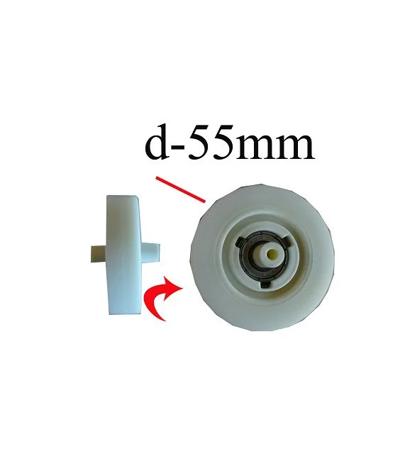 Roue avant support de tambour séche linge Whirlpool 481010456115 - Whirlpool Laden Ignis Baucknecht Radiola Philips