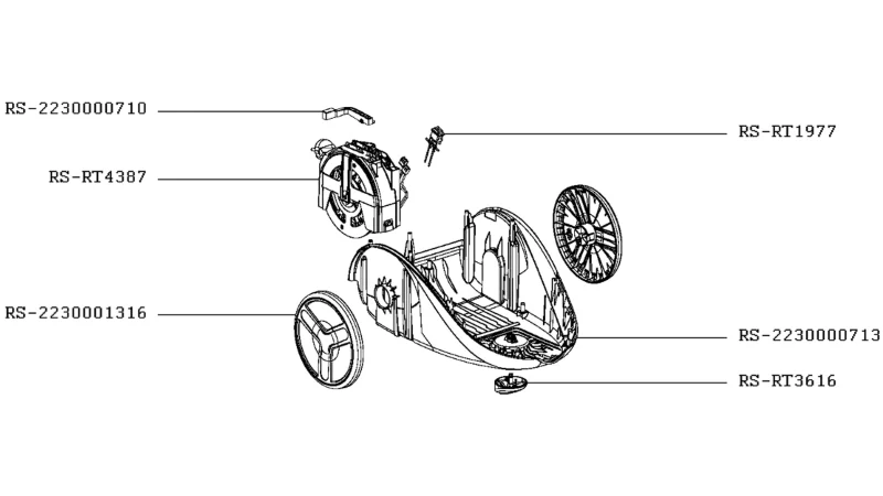 Roue (repère RS-2230001316) ROWENTA RS-2230001316