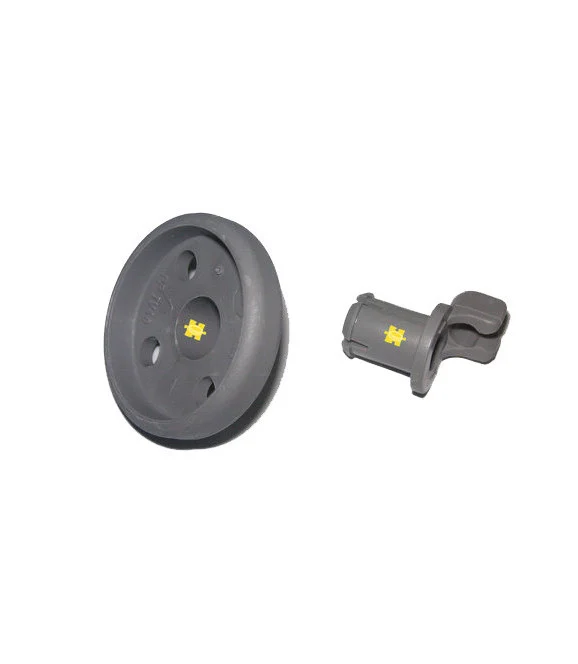Roulette + axe panier inferieur lave-vaisselle