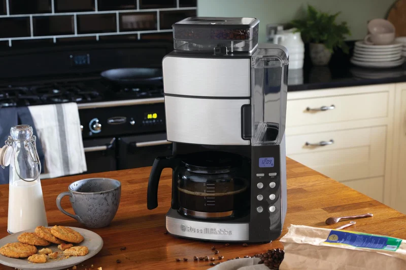 Russell Hobbs Verseuse en verre de rechange [pour machine à café Grind & Brew 25610-56] Verseuse en verre pour machine à café filtre 700372