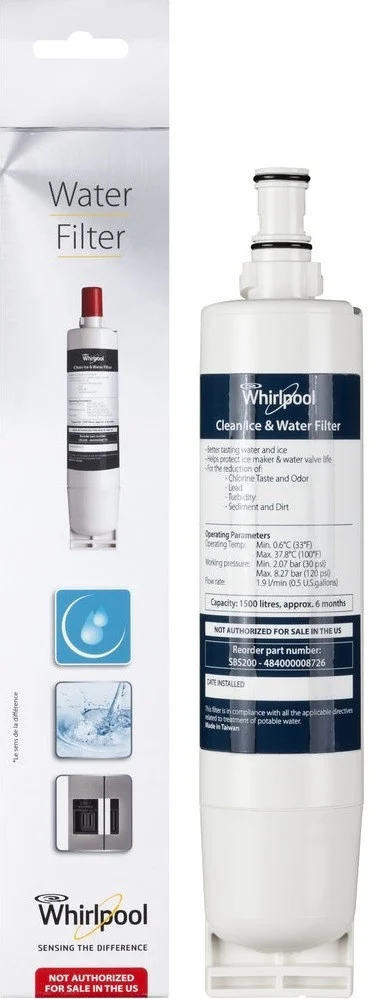 Filtre à eau SBS200 SBS002 484000008726 Whirlpool - Promos