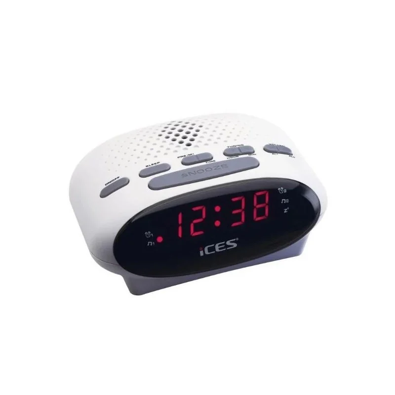 SCD-42 Lenco, radio-réveil, ondes ultra courtes (FM), blanc