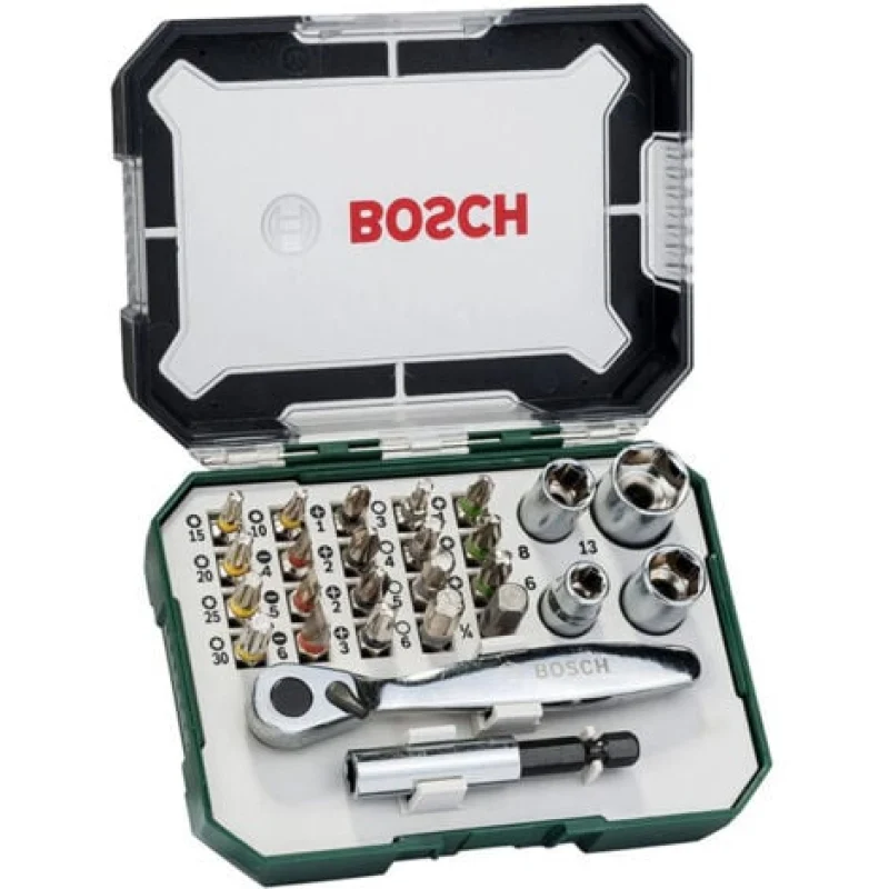 Socket et jeu de bits Bosch 2607017393 27 unités - Bosch Outillages