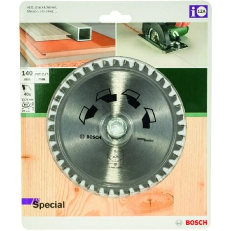 SPECIAL Lame de scie circulaire D 140 mm Diamètre 20 mm Z 40 BOSCH 2609256885 - Bosch Outillages