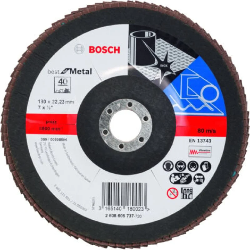 Tampon de polissage X571 Idéal pour métal Ø 180 mm BOSCH 2608606737 - Bosch Outillages