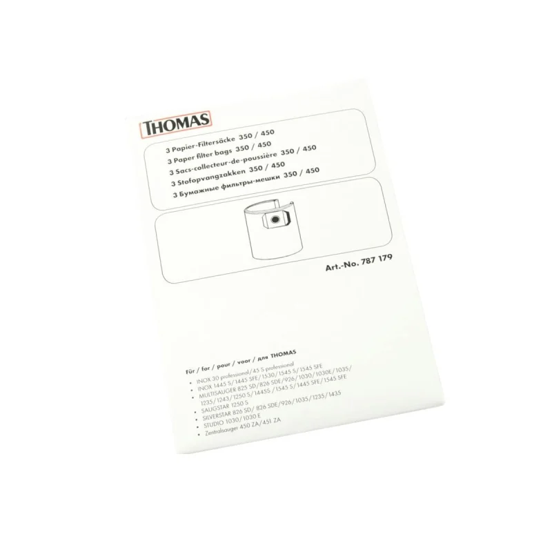 Thomas Lot de 3 sacs filtrants papier 450 sacs d'aspirateur