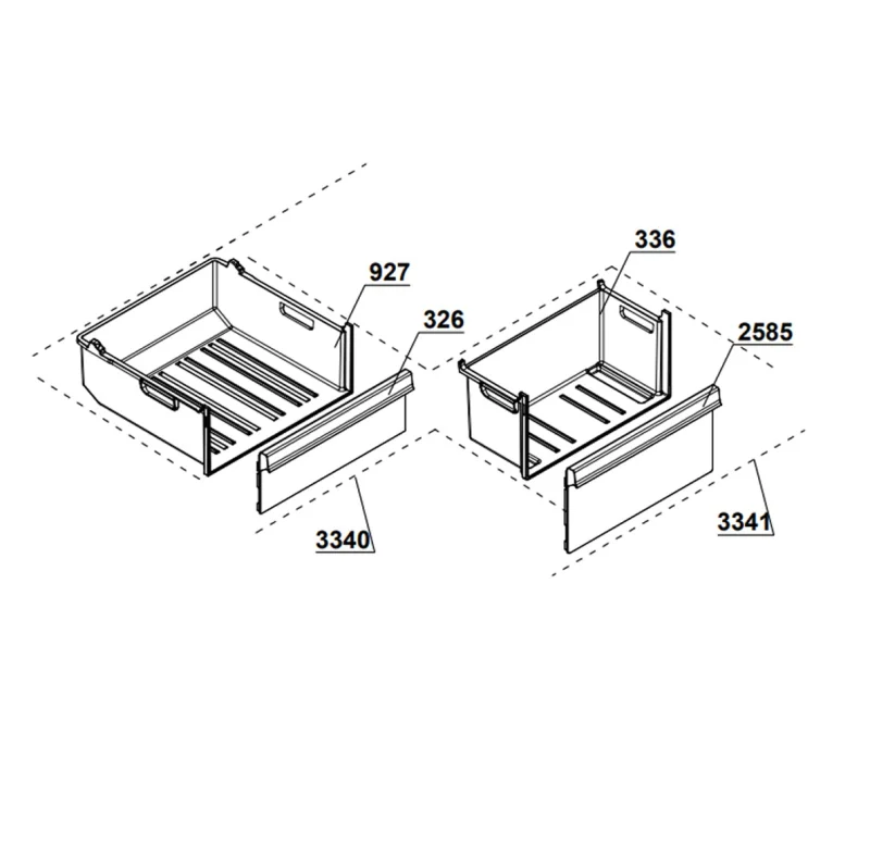 Tiroir 2100 mm ( repère 3341 ) BEKO 4667360100