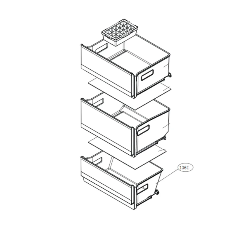 Tiroir inférieur (partie congélateur) LG AJP75654406