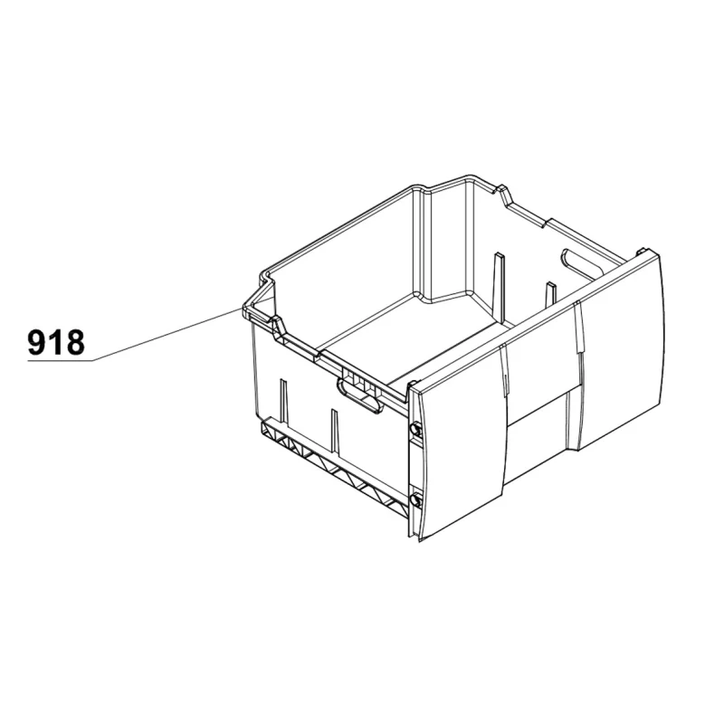 Tiroir (repère 918) BEKO 4552220100