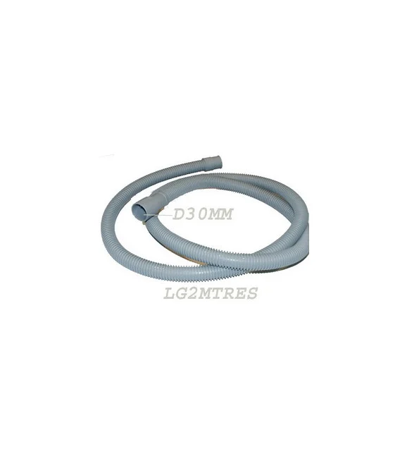 Tuyau vidange 2metres 1embouts droit de30 et 1de20 - Toutes marques