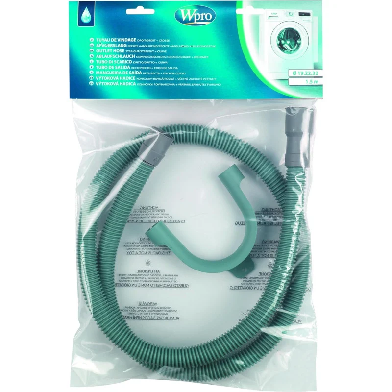 Tuyaux de vidange pour lave-vaisselle et lave-linge, Wpro - 484000001133