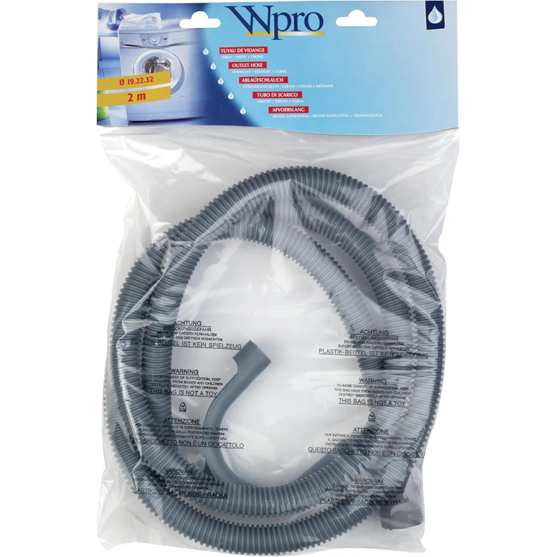 Tuyaux de vidange pour lave-vaisselle et lave-linge, Wpro - 484000001134