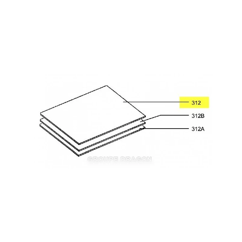 Vitre intérieure pour Four AEG 3301525014