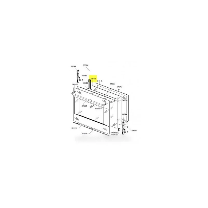 Vitre mitoyen large pour Four SMEG 772531651