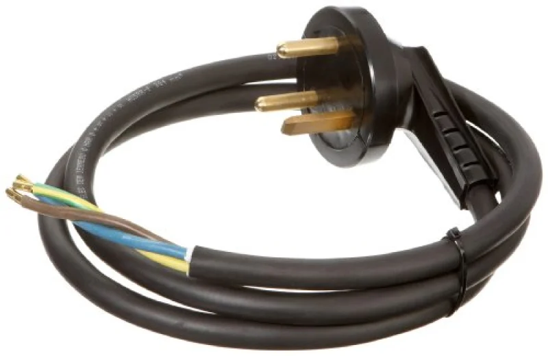Wpro CAP340 Câble HO5 RRF 3G4 avec Prise 32A pour Appareils de Cuisson 5750 Watts - W-PRO
