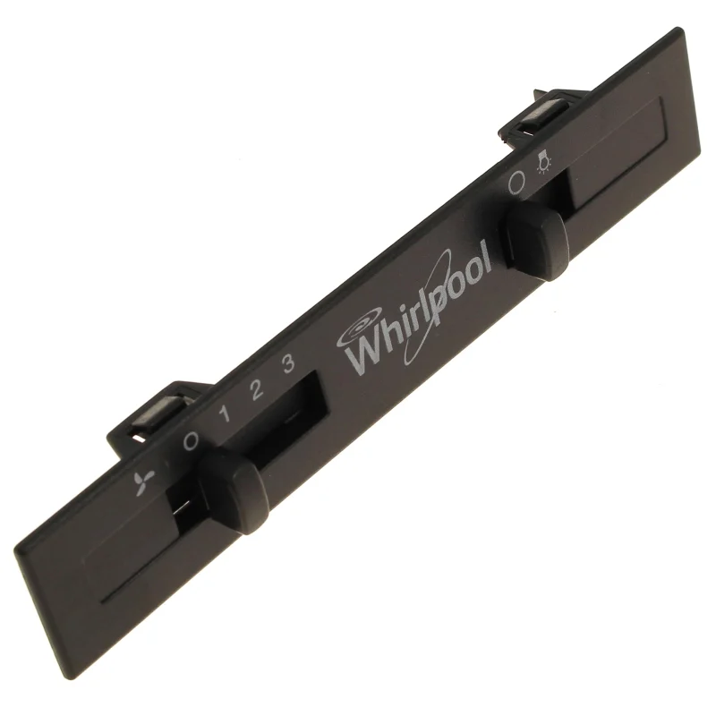 Bandeau noir + curseurs pour Hotte Whirlpool