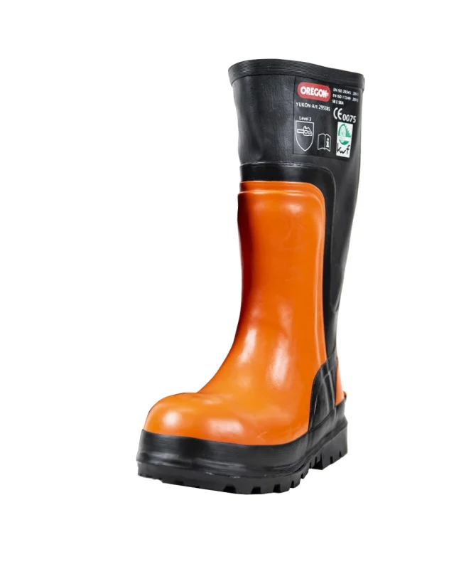 OREGON Yukon - Bottes en Caoutchouc avec Protège-Orteils en Acier pour Tronçonneuse (Pointure 47)