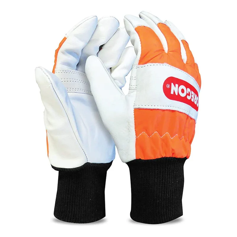 Oregon - Gants de sécurité en cuir pour tronçonneuse, Taille L, Protection de la main gauche - 91305L