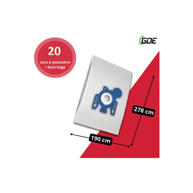 Pack de 16 sacs GN pour Aspirateur compatibles Miele serie S2 à S7 - 9917730