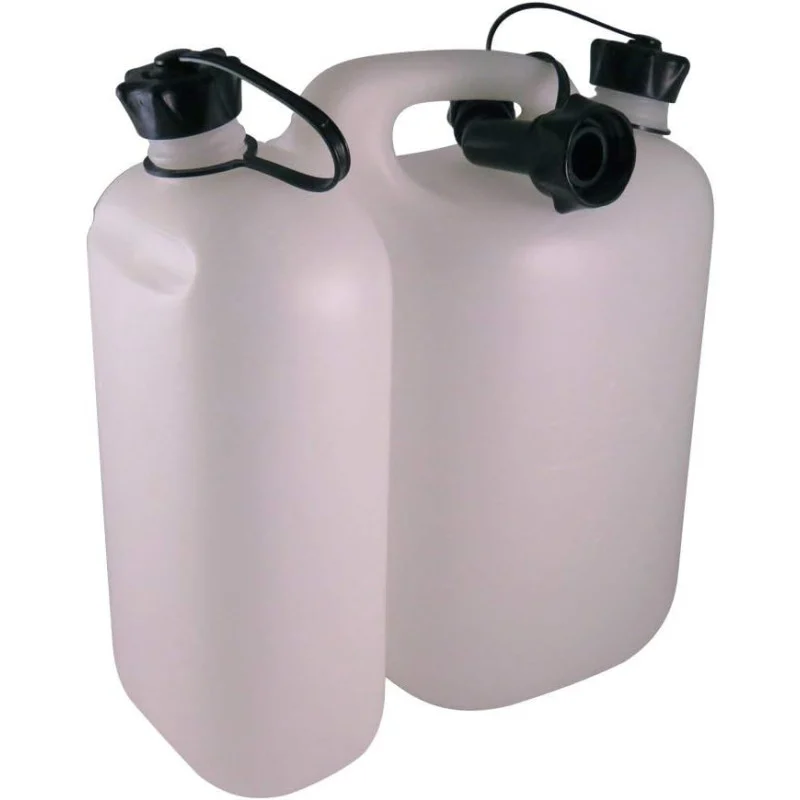Oregon - Bidon 2-en-1 pour essence et huile de chaîne, 5 + 3 Litres, transparent - 562408