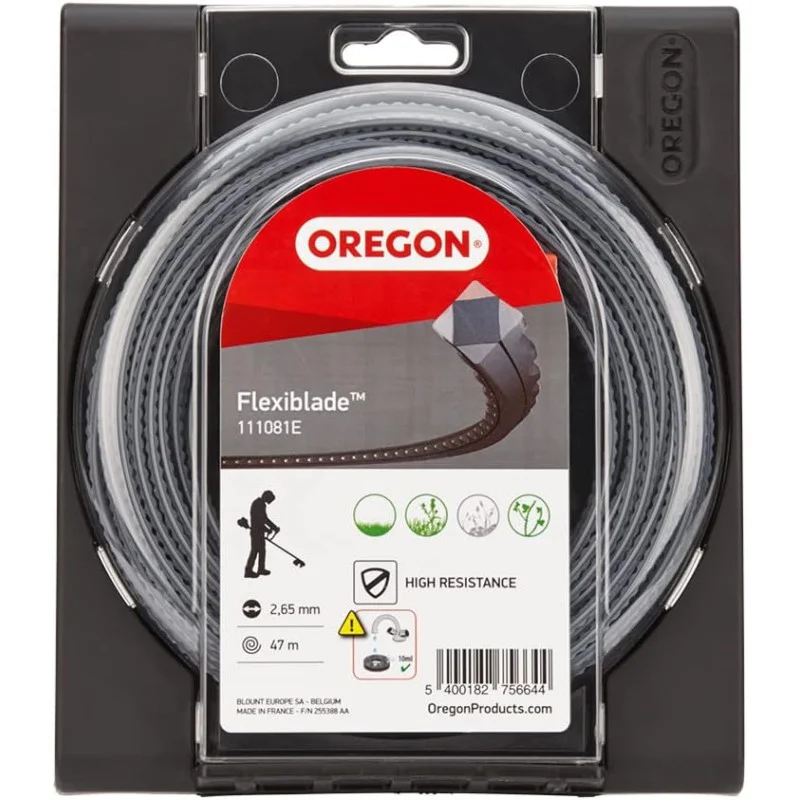 Oregon - Fil de coupe strié FlexiBlade (Diamètre : 4 mm) pour débroussailleuse, bobine de 21 m - 111085E