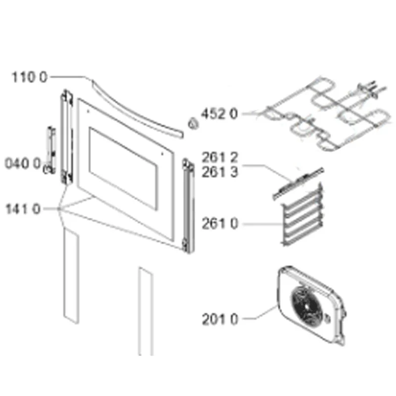 Vitre de four + support (repère 141 0) d'origine 481010898182 INDESIT