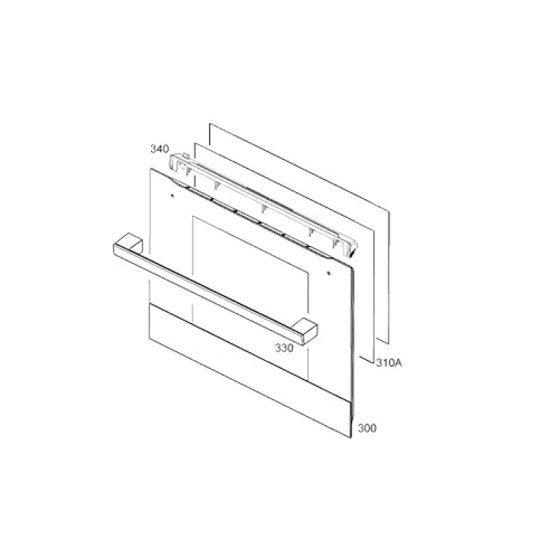 Vitre extérieure repère 300 d'origine 140144772088 ELECTROLUX