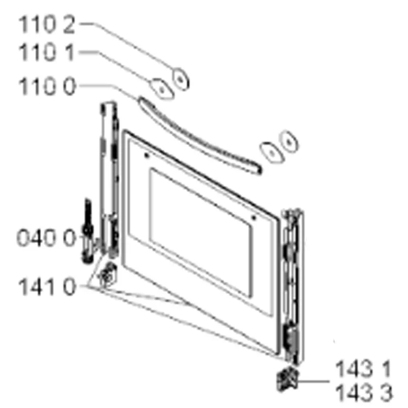 Vitre externe (repère 141 0) d'origine 481010431485 WHIRLPOOL